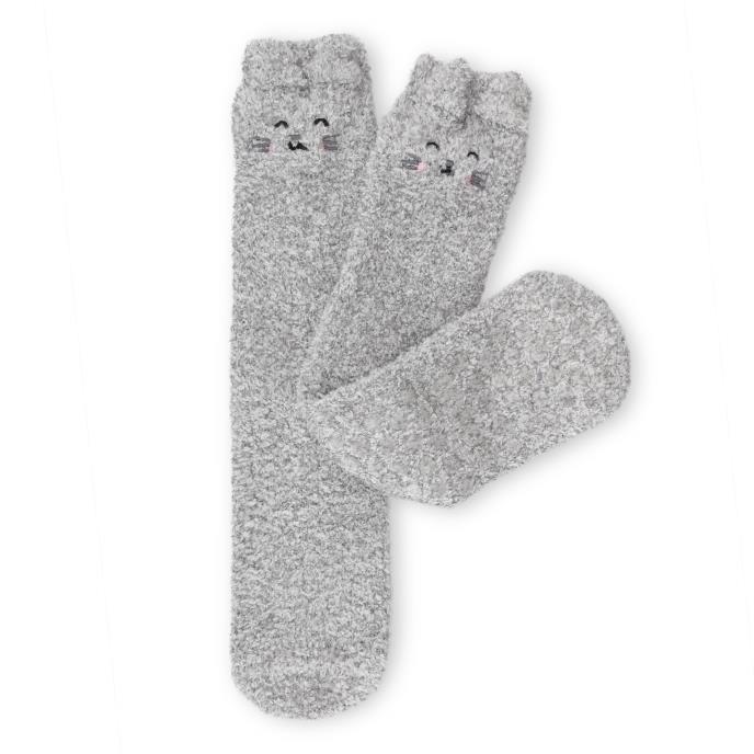 totes Faux Fur Hot Water Bottle with Cosy Sock Gift Set Grey Extra Image 4